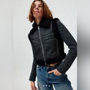 Urban outfitters BDG leather moto vest